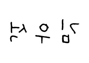 KPOP X1(엑스원、エックスワン) 김우석 (キム・ウソク) k-pop 応援ボード メッセージ 型紙 左右反転