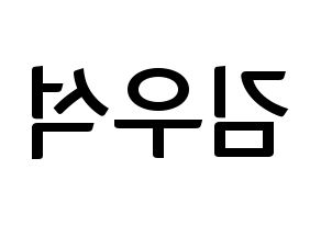 KPOP X1(엑스원、エックスワン) 김우석 (キム・ウソク) k-pop アイドル名前 ファンサボード 型紙 左右反転