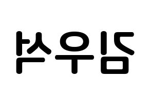 KPOP X1(엑스원、エックスワン) 김우석 (キム・ウソク, キム・ウソク) k-pop アイドル名前　ボード 言葉 左右反転