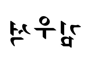 KPOP X1(엑스원、エックスワン) 김우석 (キム・ウソク) 応援ボード ハングル 型紙  左右反転