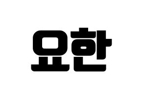 KPOP X1(엑스원、エックスワン) 김요한 (キム・ヨハン) コンサート用　応援ボード・うちわ　韓国語/ハングル文字型紙 通常