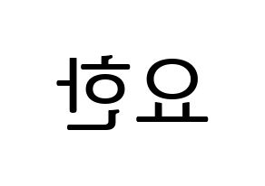 KPOP X1(엑스원、エックスワン) 김요한 (キム・ヨハン) プリント用応援ボード型紙、うちわ型紙　韓国語/ハングル文字型紙 左右反転