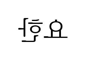 KPOP X1(엑스원、エックスワン) 김요한 (キム・ヨハン) 応援ボード・うちわ　韓国語/ハングル文字型紙 左右反転
