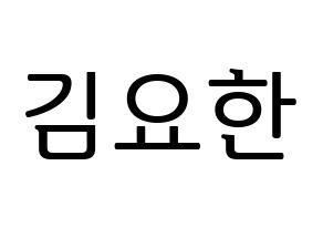 KPOP X1(엑스원、エックスワン) 김요한 (キム・ヨハン) プリント用応援ボード型紙、うちわ型紙　韓国語/ハングル文字型紙 通常