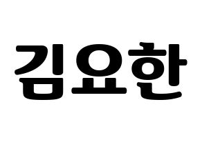 KPOP X1(엑스원、エックスワン) 김요한 (キム・ヨハン) コンサート用　応援ボード・うちわ　韓国語/ハングル文字型紙 通常