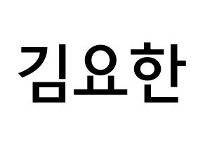 KPOP X1(엑스원、エックスワン) 김요한 (キム・ヨハン, キム・ヨハン) 無料サイン会用、イベント会用応援ボード型紙 通常