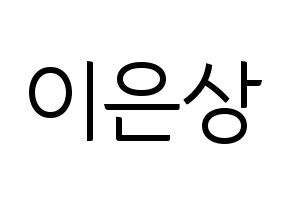 KPOP X1(엑스원、エックスワン) 이은상 (イ・ウンサン) コンサート用　応援ボード・うちわ　韓国語/ハングル文字型紙 通常