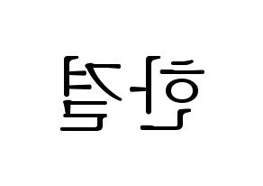 KPOP X1(엑스원、エックスワン) 이한결 (イ・ハンギョル) 応援ボード・うちわ　韓国語/ハングル文字型紙 左右反転