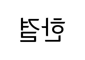 KPOP X1(엑스원、エックスワン) 이한결 (イ・ハンギョル) コンサート用　応援ボード・うちわ　韓国語/ハングル文字型紙 左右反転