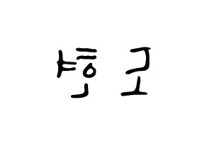 KPOP X1(엑스원、エックスワン) 남도현 (ナム・ドヒョン) 応援ボード ハングル 型紙  左右反転