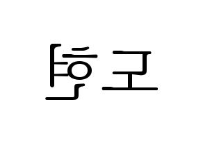 KPOP X1(엑스원、エックスワン) 남도현 (ナム・ドヒョン) 応援ボード・うちわ　韓国語/ハングル文字型紙 左右反転