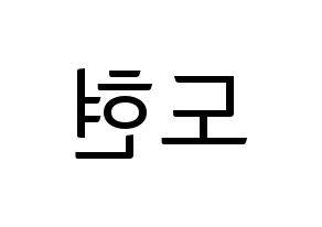 KPOP X1(엑스원、エックスワン) 남도현 (ナム・ドヒョン) コンサート用　応援ボード・うちわ　韓国語/ハングル文字型紙 左右反転