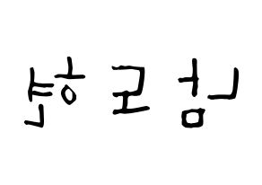 KPOP X1(엑스원、エックスワン) 남도현 (ナム・ドヒョン, ナム・ドヒョン) 無料サイン会用、イベント会用応援ボード型紙 左右反転