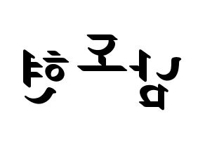 KPOP X1(엑스원、エックスワン) 남도현 (ナム・ドヒョン) 応援ボード ハングル 型紙  左右反転