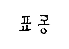 KPOP X1(엑스원、エックスワン) 손동표 (ソン・ドンピョ) k-pop アイドル名前 ファンサボード 型紙 左右反転