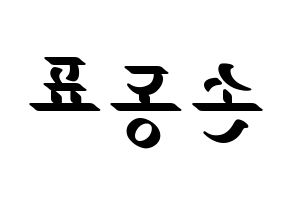 KPOP X1(엑스원、エックスワン) 손동표 (ソン・ドンピョ) 応援ボード ハングル 型紙  左右反転