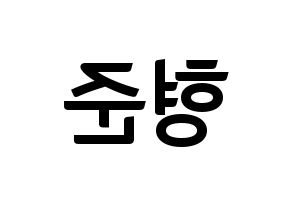KPOP X1(엑스원、エックスワン) 송형준 (ソン・ヒョンジュン) k-pop アイドル名前 ファンサボード 型紙 左右反転