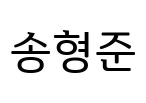 KPOP X1(엑스원、エックスワン) 송형준 (ソン・ヒョンジュン) プリント用応援ボード型紙、うちわ型紙　韓国語/ハングル文字型紙 通常