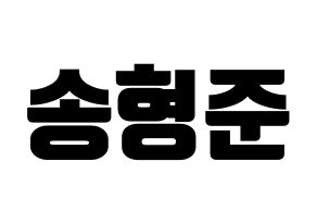 KPOP X1(엑스원、エックスワン) 송형준 (ソン・ヒョンジュン) コンサート用　応援ボード・うちわ　韓国語/ハングル文字型紙 通常