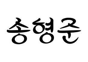 KPOP X1(엑스원、エックスワン) 송형준 (ソン・ヒョンジュン) k-pop 応援ボード メッセージ 型紙 通常