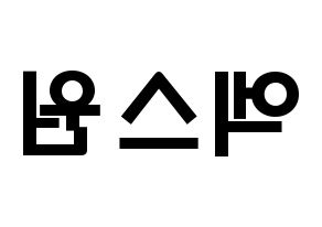 KPOP歌手 X1(엑스원、エックスワン) 応援ボード型紙、うちわ型紙　韓国語/ハングル文字 左右反転